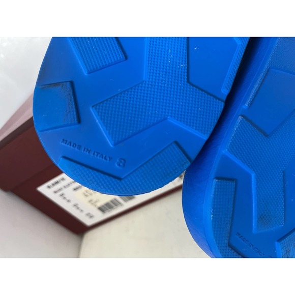 BALLY BLUE RUBBER SLIDES USA9